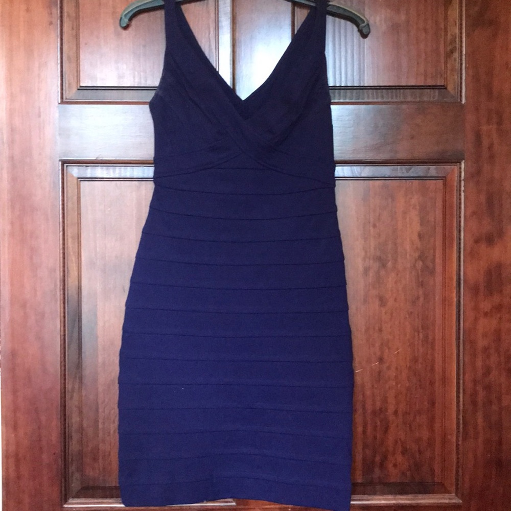 Ali Ra Purple V-Neck Bodycon Dress 0